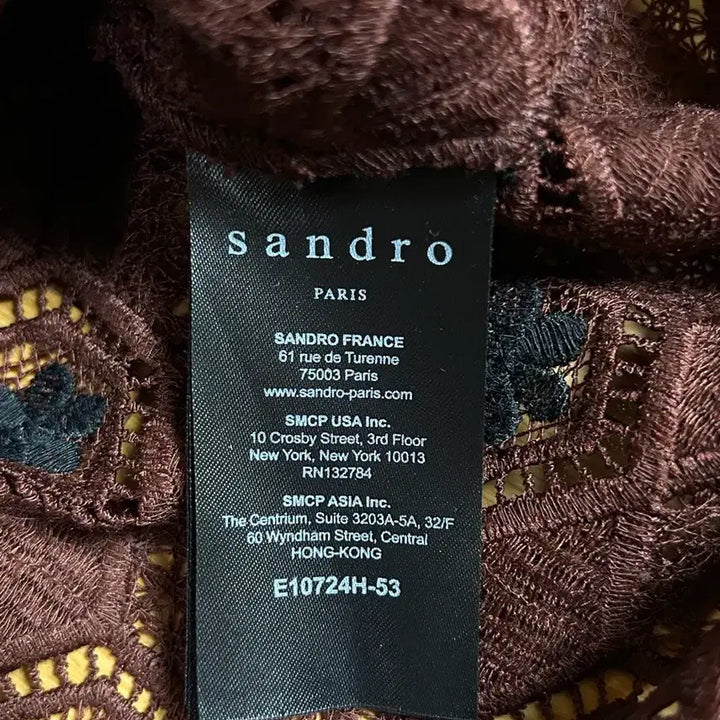 [BUNJANG] Sandro Lace Sheer Blouse / 산드로 레이스 시어 블라우스