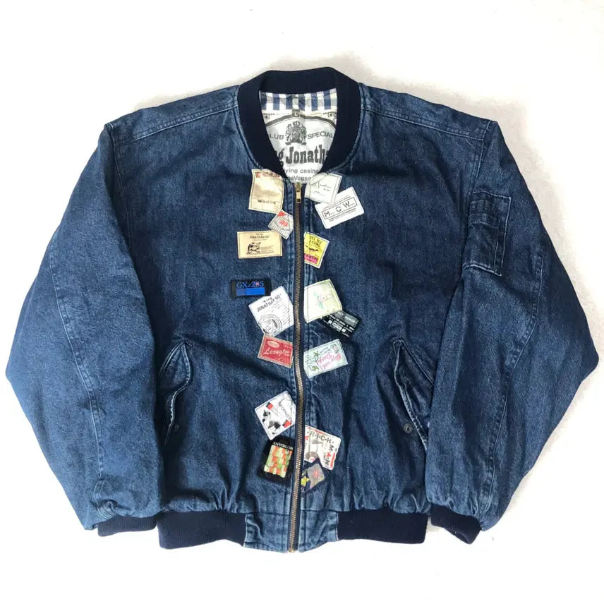 [BUNJANG] King Jonathan Japanese Vintage Denim Bomber Jacket / 1990s 킹조나단 재패니즈 빈티지 봄버자켓