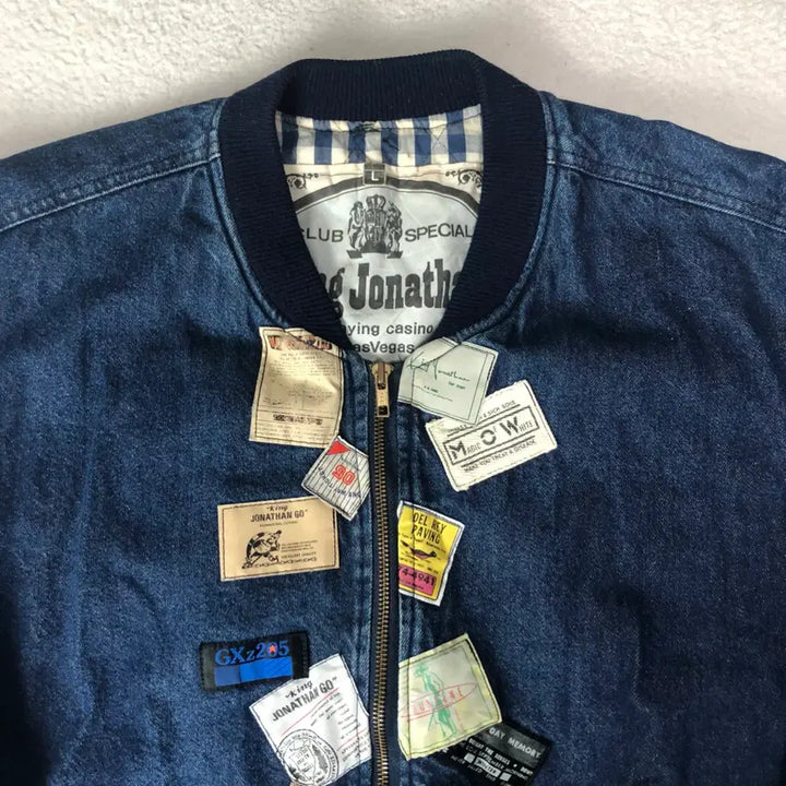 [BUNJANG] King Jonathan Japanese Vintage Denim Bomber Jacket / 1990s 킹조나단 재패니즈 빈티지 봄버자켓