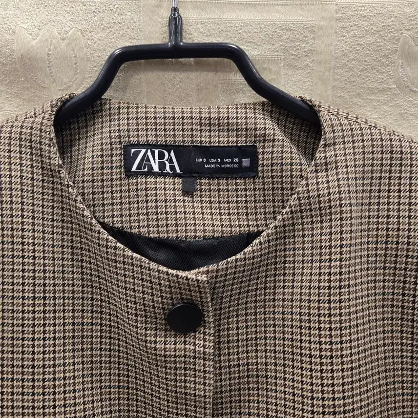 [BUNJANG] ZARA Checkered Crop Jacket / 자라 ZARA 체크 크롭 자켓 S