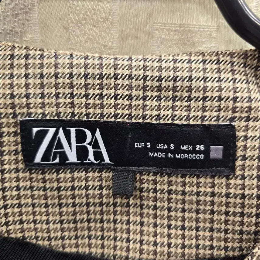 [BUNJANG] ZARA Checkered Crop Jacket / 자라 ZARA 체크 크롭 자켓 S