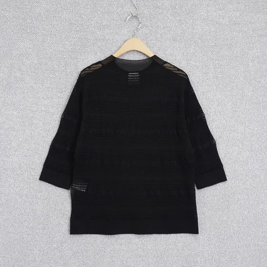 [SOLD OUT] 구호 KUHO 20SS 여성 레이온 시스루 반팔 니트 S