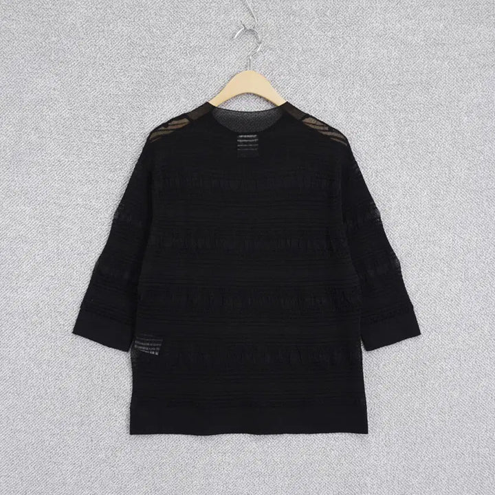 [SOLD OUT] 구호 KUHO 20SS 여성 레이온 시스루 반팔 니트 S