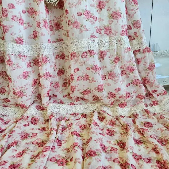 [BUNJANG] H.C.M.II Floral Lace Long Dress / 쉐비플라워 레이스 롱 원피스