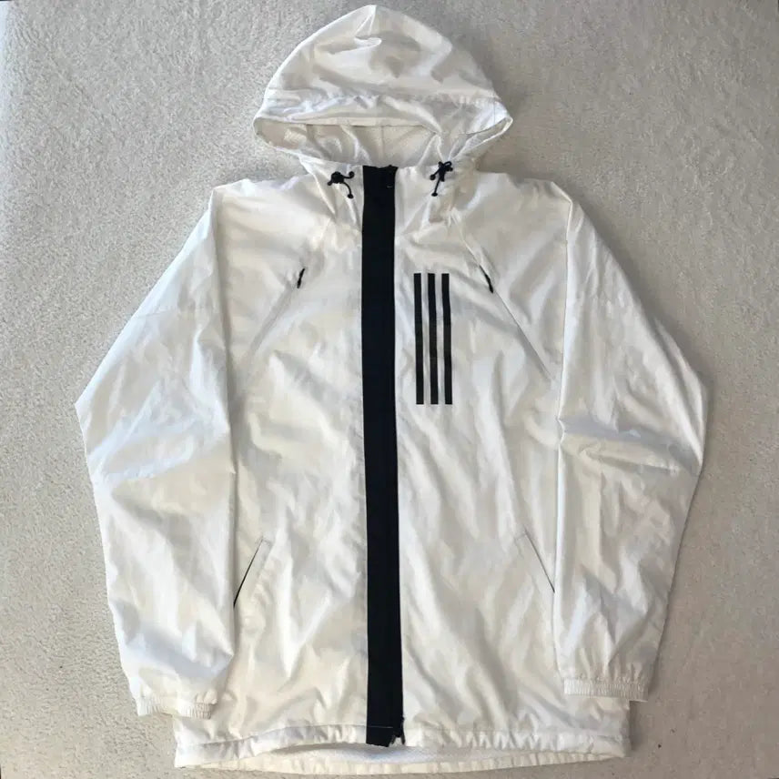[BUNJANG] Adidas White Windbreaker Jacket / 아디다스 화이트 바람막이