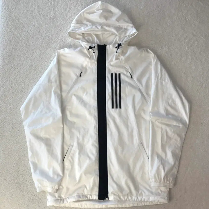 [BUNJANG] Adidas White Windbreaker Jacket / 아디다스 화이트 바람막이