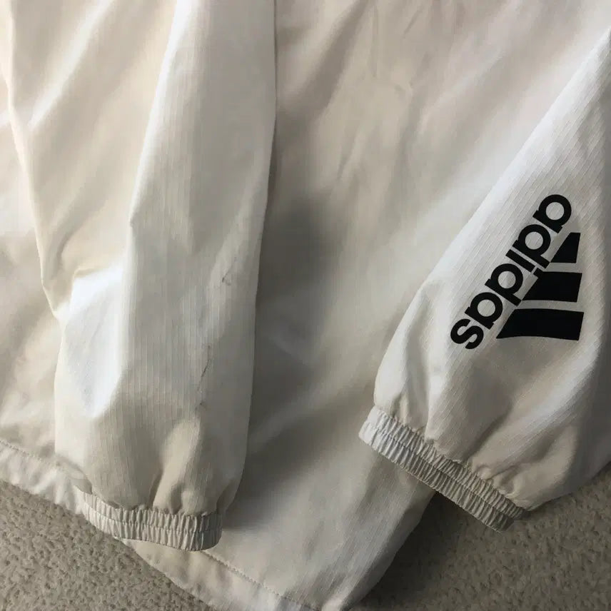 [BUNJANG] Adidas White Windbreaker Jacket / 아디다스 화이트 바람막이