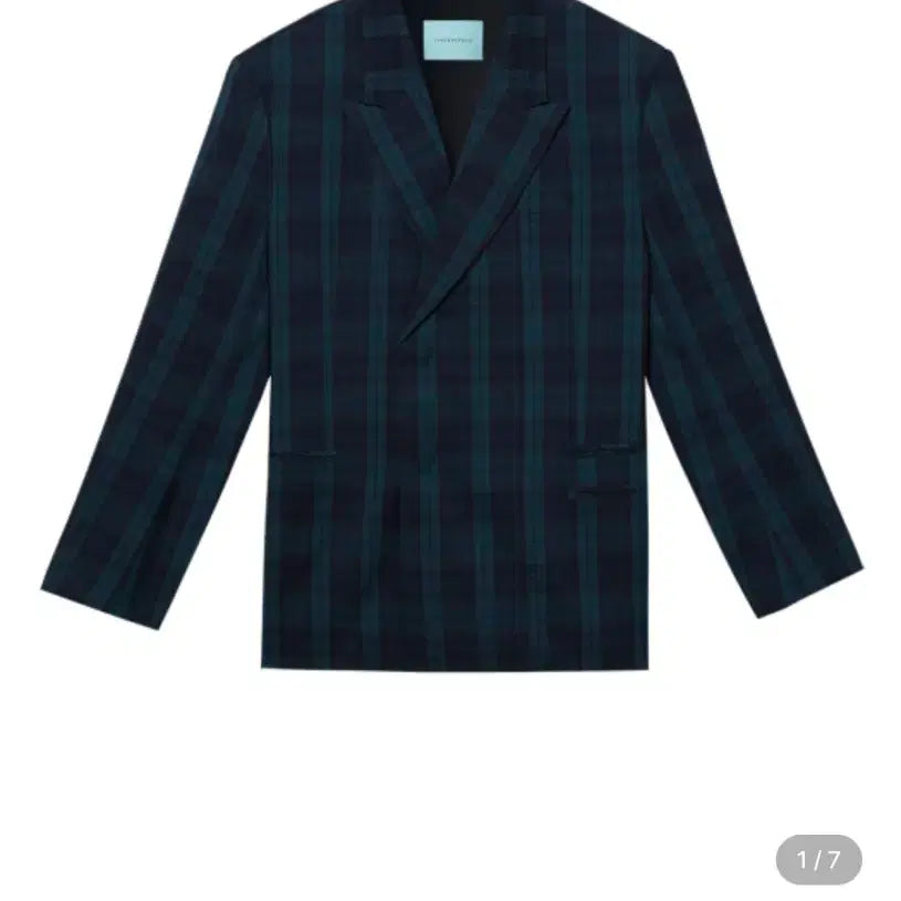 [BUNJANG] InstantFunk Hidden Double Check Blazer Navy / 인스턴트펑크 히든 더블 체크 블레이저 네이비