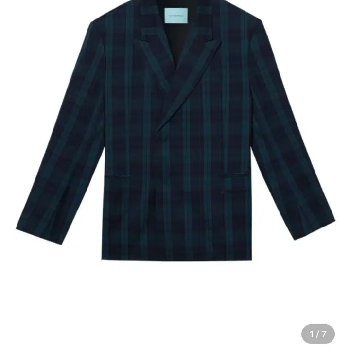 [BUNJANG] InstantFunk Hidden Double Check Blazer Navy / 인스턴트펑크 히든 더블 체크 블레이저 네이비