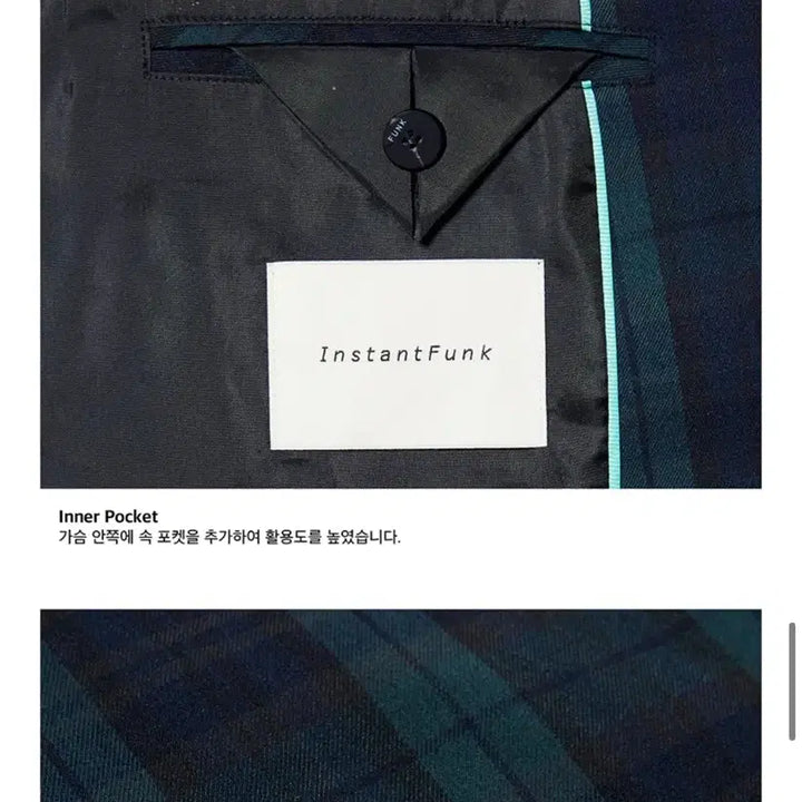 [BUNJANG] InstantFunk Hidden Double Check Blazer Navy / 인스턴트펑크 히든 더블 체크 블레이저 네이비