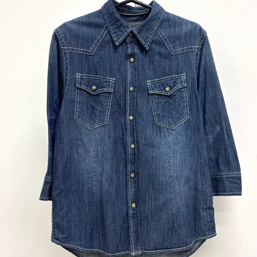 [BUNJANG] JUNGLE STORM Vintage Denim Western Shirt / 일본빈티지 중청 진청 데님 웨스턴 셔츠