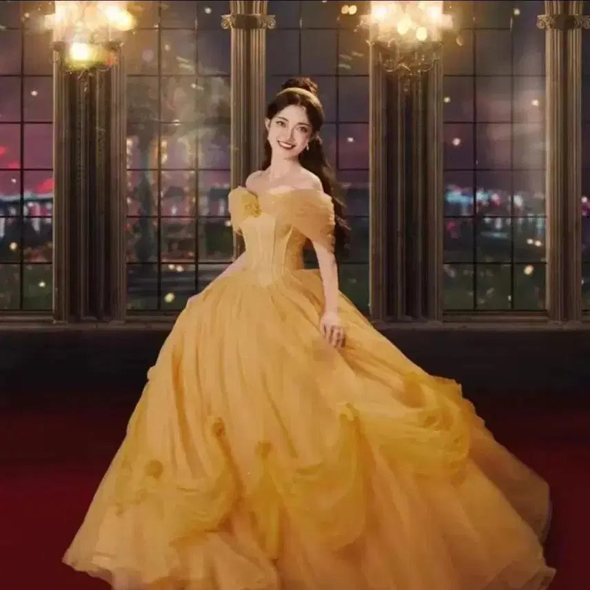 [BUNJANG] Beauty and the Beast Belle Dress Cosplay / 미녀와 야수 벨 드레스 코스프레 졸업사진 판매