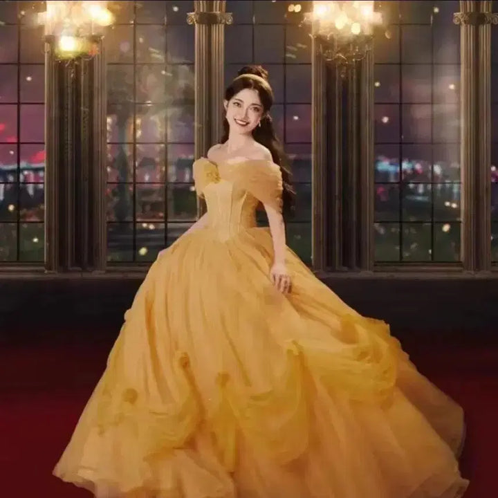 [BUNJANG] Beauty and the Beast Belle Dress Cosplay / 미녀와 야수 벨 드레스 코스프레 졸업사진 판매