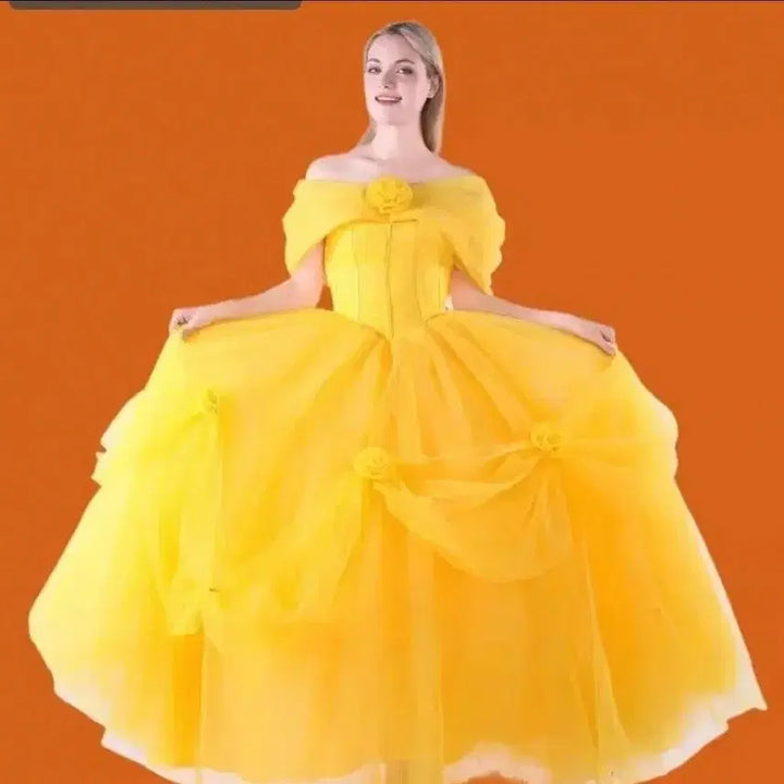 [BUNJANG] Beauty and the Beast Belle Dress Cosplay / 미녀와 야수 벨 드레스 코스프레 졸업사진 판매
