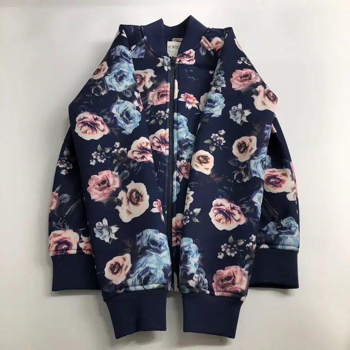 [BUNJANG] Topten Floral Pattern Blouson Jacket / 탑텐 플라워패턴 블루종 자켓