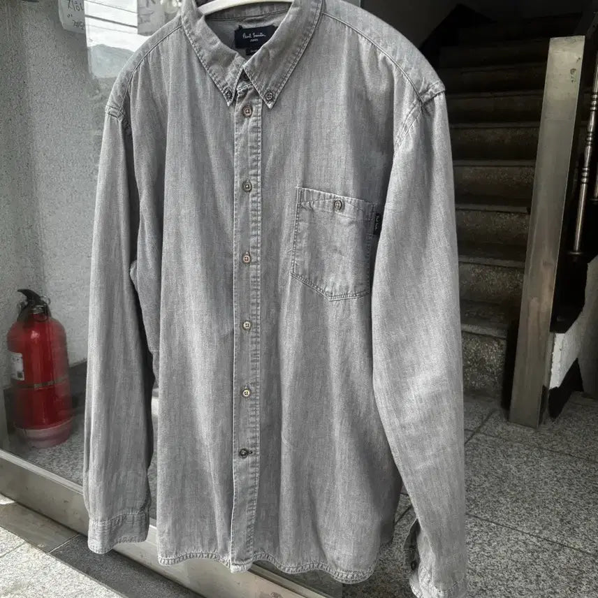 [SOLD OUT] 폴스미스 그레이 워시드 셔츠