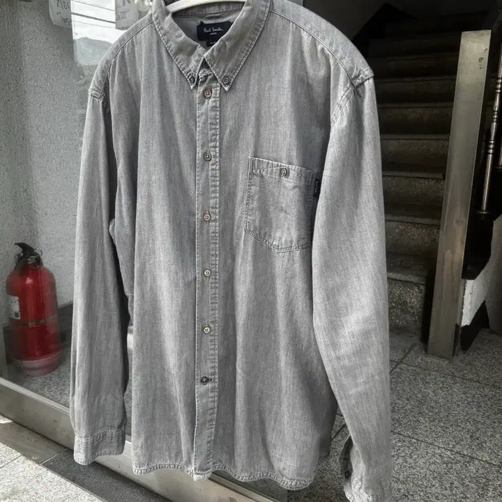[SOLD OUT] 폴스미스 그레이 워시드 셔츠