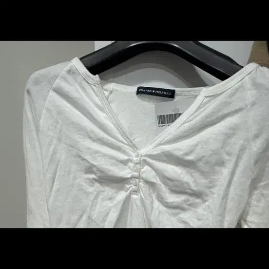 [SOLD OUT] 브랜디멜빌3button shirring long sleeve  white