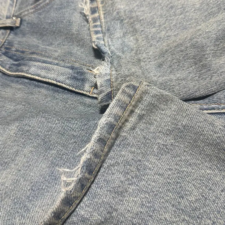 [BUNJANG] OOTJ Vintage High-Waist Wide Denim Pants M / OOTJ 하이웨스트 빈티지 와이드 데님 팬츠 M