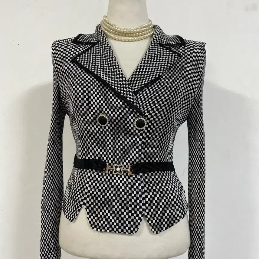 [BUNJANG] Unique Pleated Jacket Blouse / N6171 유니크 플리츠 자켓 블라우스