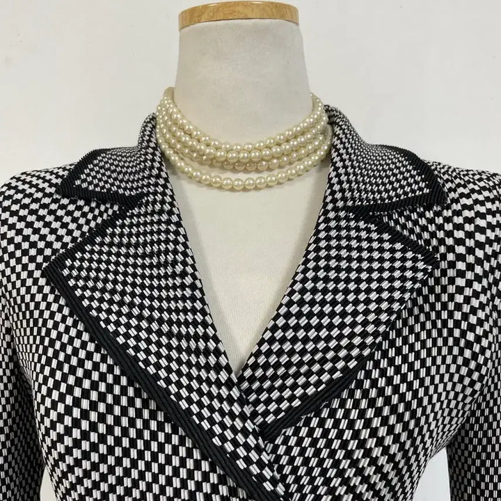 [BUNJANG] Unique Pleated Jacket Blouse / N6171 유니크 플리츠 자켓 블라우스
