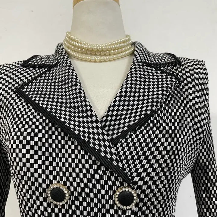 [BUNJANG] Unique Pleated Jacket Blouse / N6171 유니크 플리츠 자켓 블라우스