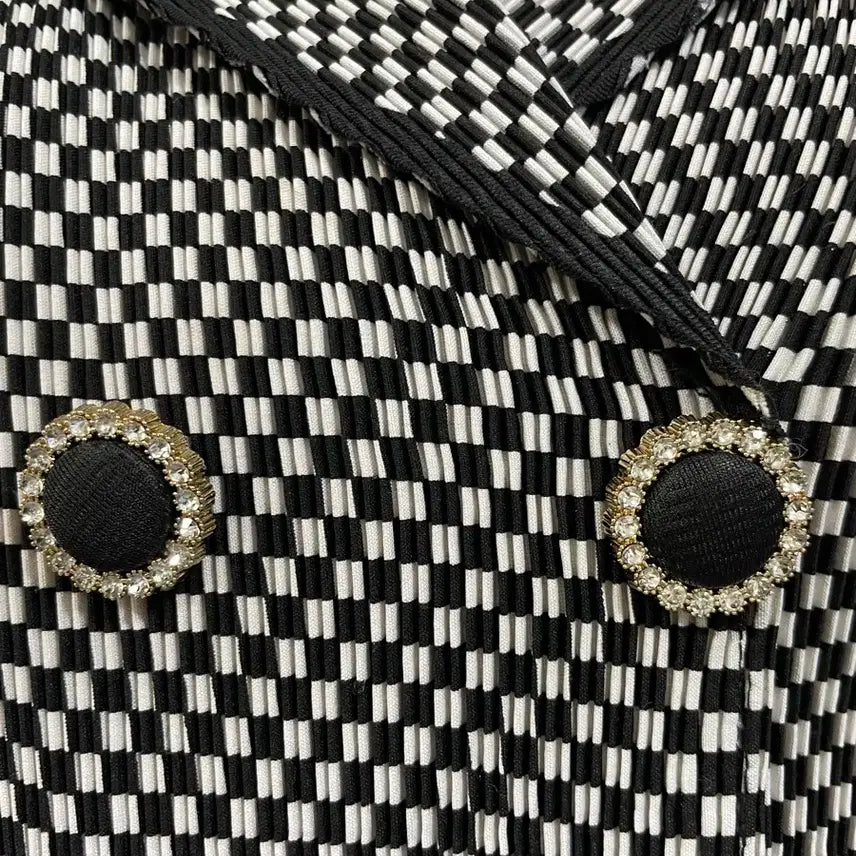 [BUNJANG] Unique Pleated Jacket Blouse / N6171 유니크 플리츠 자켓 블라우스