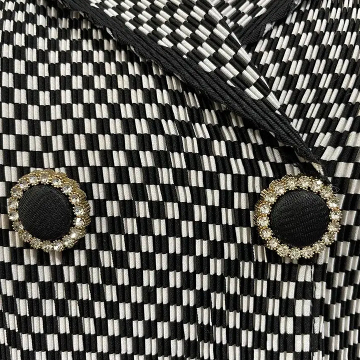 [BUNJANG] Unique Pleated Jacket Blouse / N6171 유니크 플리츠 자켓 블라우스