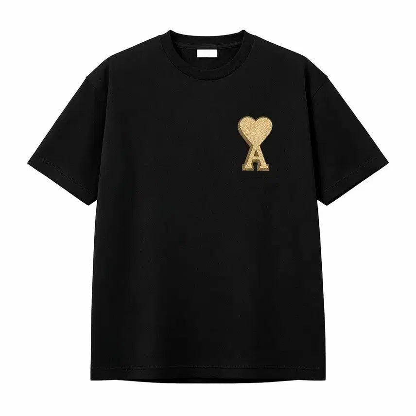 [BUNJANG] Ami Heart Big Logo Black T-shirt / 초특가/큐알정품인증>아미 드 꾀흐 빅로고 블랙 반팔티