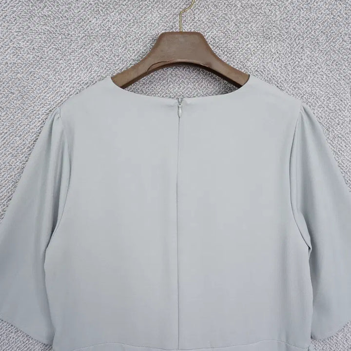 [BUNJANG] Perbit Shirred A-Line Belted Dress / Perbit 여성 셔링 A라인 5부 벨트 원피스 free