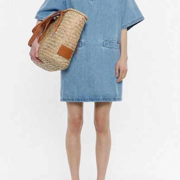 [BUNJANG] BIMBA Y LOLA Blue Denim Mini Dress / 24년도판 BIMBA Y LOLA 숏 블루 데님 드레스