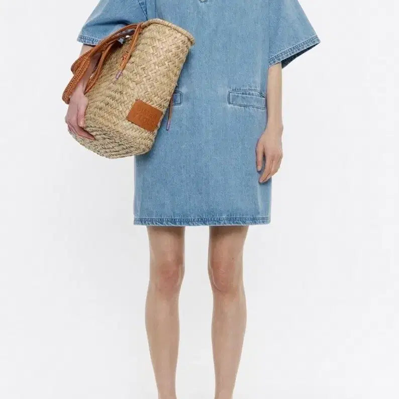 [BUNJANG] BIMBA Y LOLA Blue Denim Mini Dress / 24년도판 BIMBA Y LOLA 숏 블루 데님 드레스