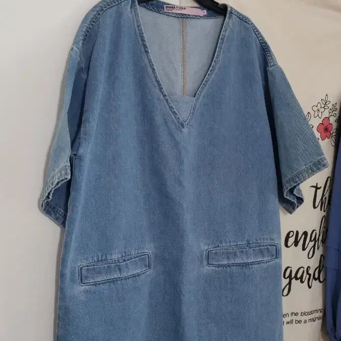 [BUNJANG] BIMBA Y LOLA Blue Denim Mini Dress / 24년도판 BIMBA Y LOLA 숏 블루 데님 드레스