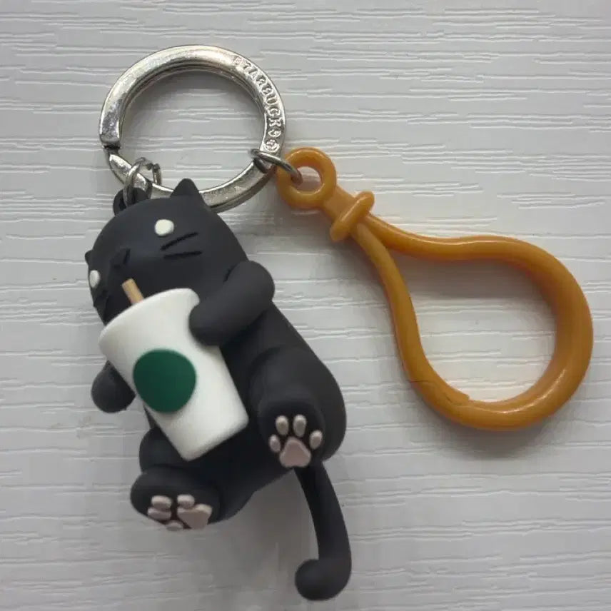 [SOLD OUT] 스타벅스 블랙 캣 키 체인 고양이 키링