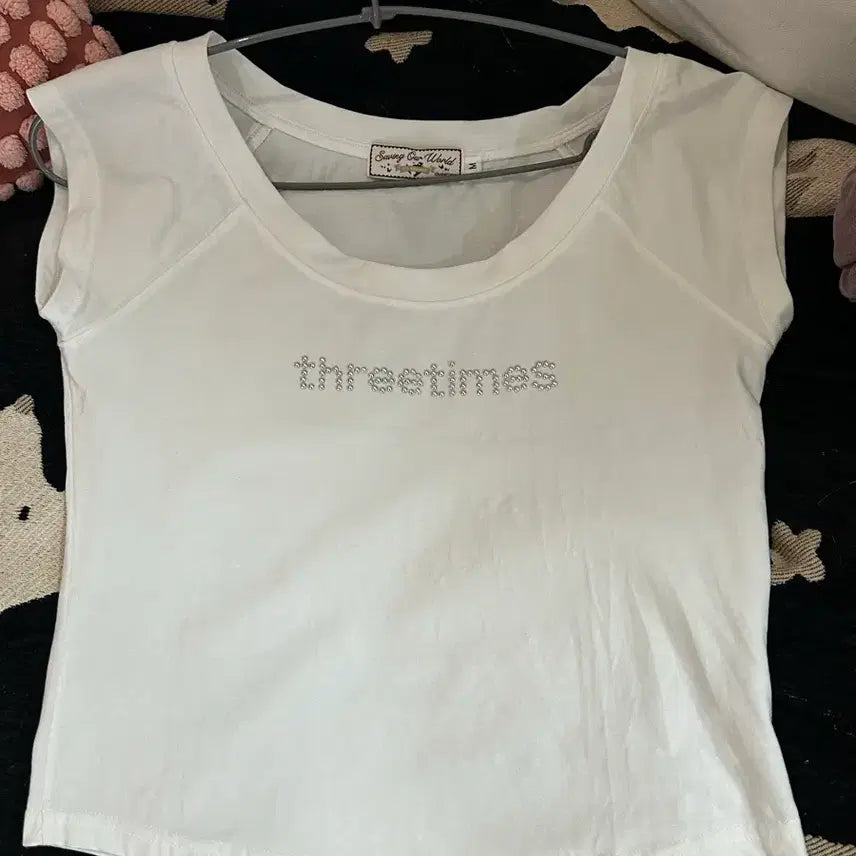 [BUNJANG] 3 Times Viju Logo Tee White M / 쓰리타임즈 비쥬 로고티 화이트 M