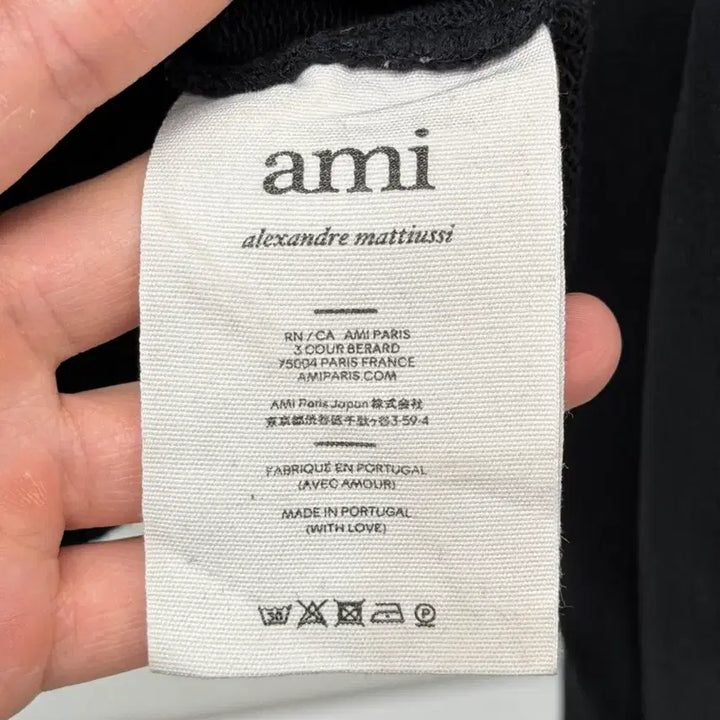 [BUNJANG] AMI Small Heart Sweatshirt Black XL / 아미 스몰하트 맨투맨 블랙 XL