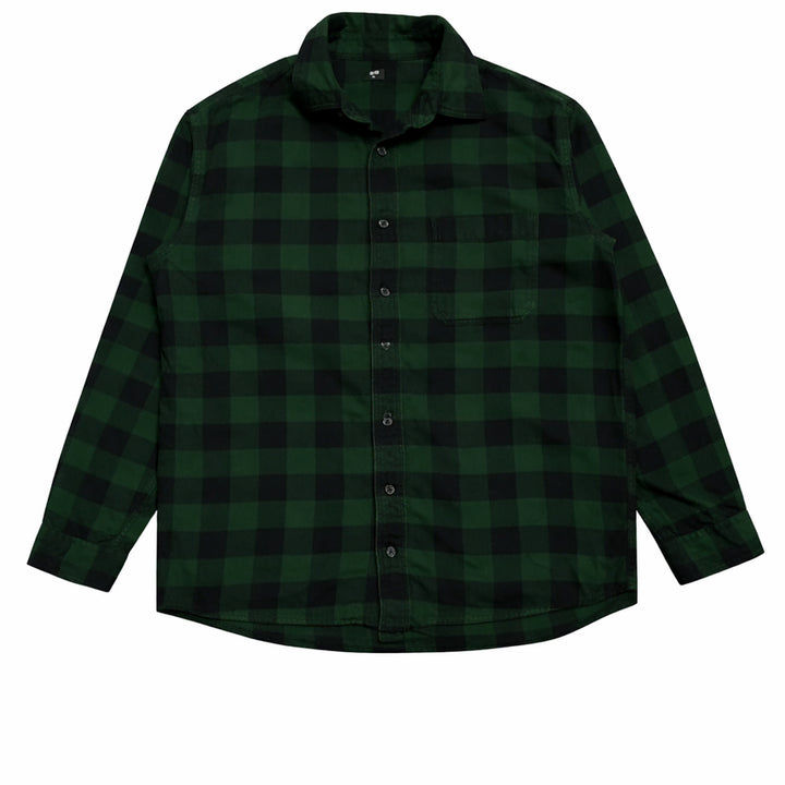 [SOLD OUT] JPN 일본 빈티지 클래식 워크웨어 유니클로 그린 플란넬 체크 셔츠 XL
