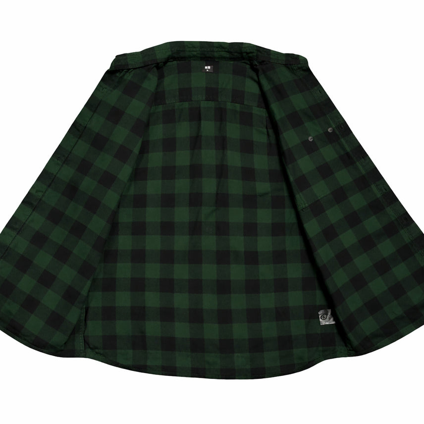 [SOLD OUT] JPN 일본 빈티지 클래식 워크웨어 유니클로 그린 플란넬 체크 셔츠 XL