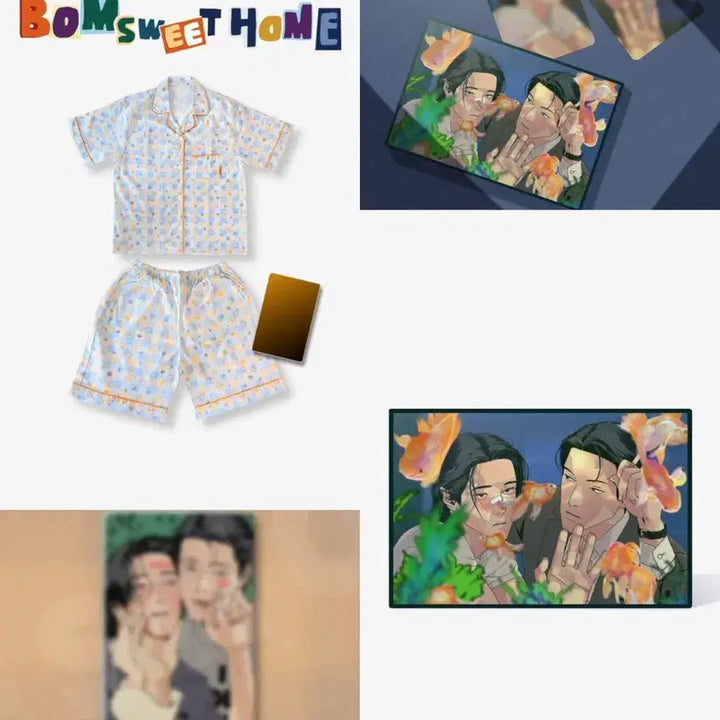 [BUNJANG] JooUi PyeongHwa Bomsweet Home Pajama Set &amp; Acrylic Block / [미개봉]주의 평화 주평 봄툰팝업 뽀시래기 파자마 세트 어항 아크릴 블록