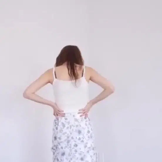 [BUNJANG] Sinoon Rose Printed Skirt (Blue) / (잉화 착용) 시눈 rose printed skirt (blue)