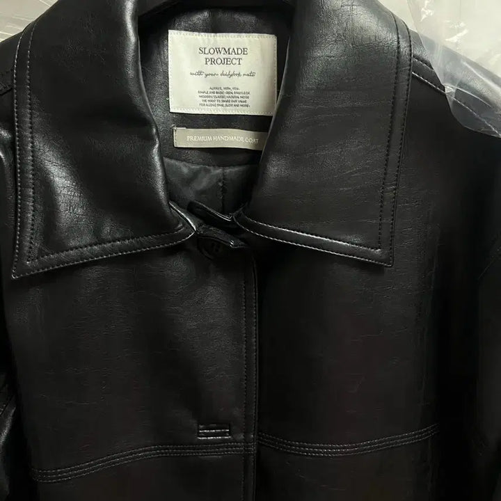 [BUNJANG] Slow and Black Leather Premium Jacket / 슬로우앤드 블랙 레더 프리미엄 자켓 새상품