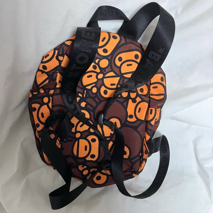 [BUNJANG] BAPE Baby Milo &amp; Friends Camo Small Mini Backpack Brown / 베이프 베이비 마일로 앤 프렌즈 카모 스몰 미니 백팩 브라운