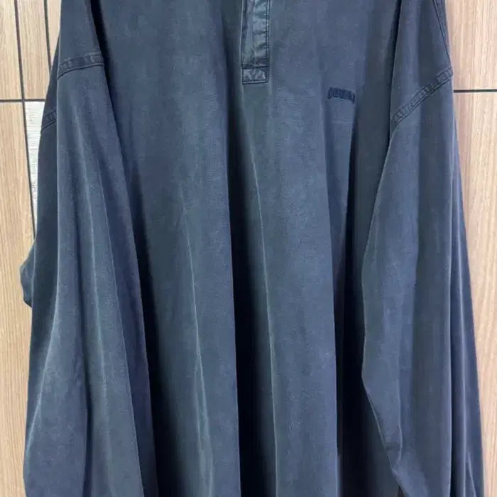 [BUNJANG] Juun.J 24FW Dying Polo Long Sleeve Shirt (M) / 준지/24fw 다잉 폴로 롱슬리브 셔츠/m