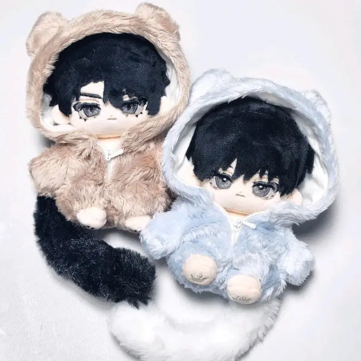 [BUNJANG] DMS 10cm Doll Clothes - Brown Bear Jumpsuit / 10cm 솜인형옷 디엠에스 옷장