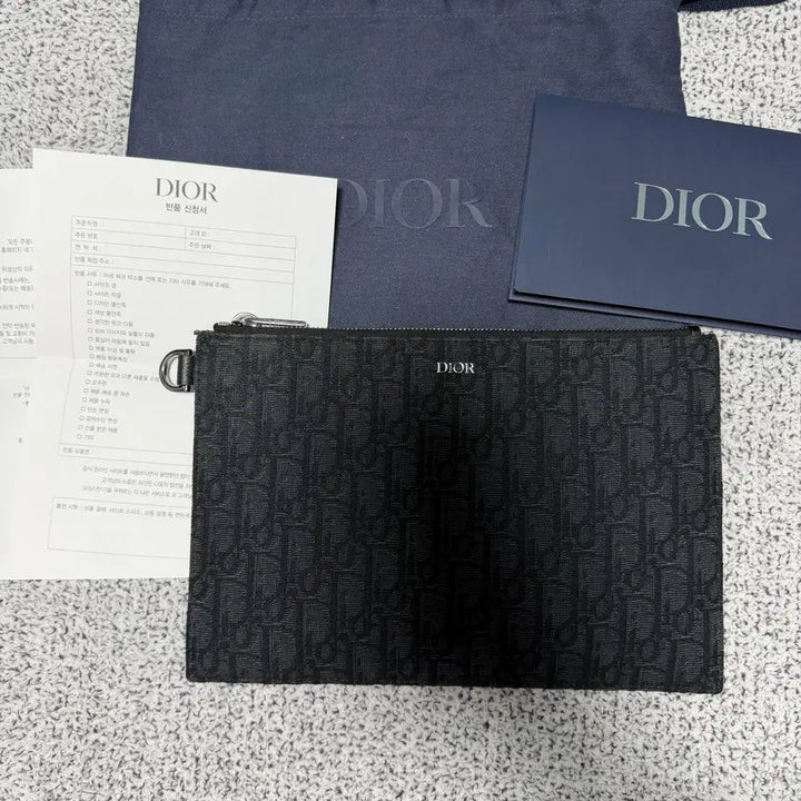 [BUNJANG] Dior Oblique A5 Clutch (Black) / 디올 클러치 A5(블랙)