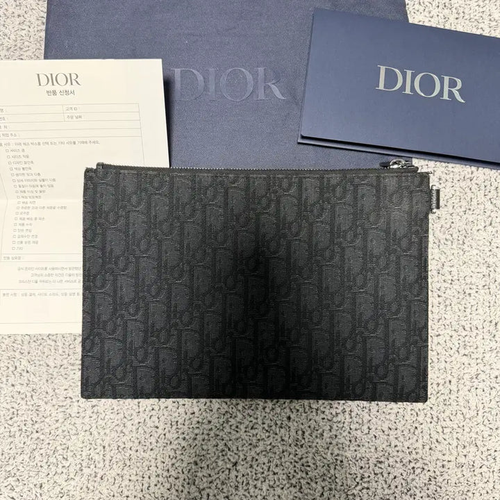 [BUNJANG] Dior Oblique A5 Clutch (Black) / 디올 클러치 A5(블랙)