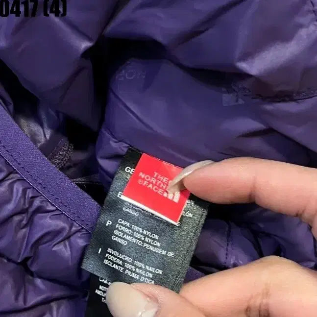 [BUNJANG] The North Face Purple Hooded Padded Jacket (M) / M 노스페이스 퍼플 후드 패딩 자켓 0417(4)
