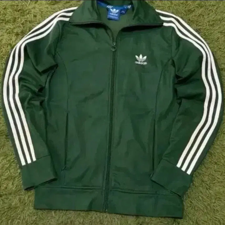 [BUNJANG] Adidas Europa Green and White Track Top Jacket / 아디다스 유로파 초록 초흰 트랙탑 져지집업 90/S