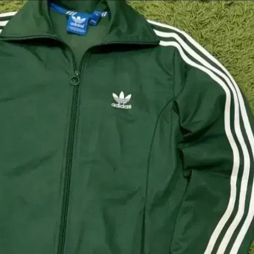 [BUNJANG] Adidas Europa Green and White Track Top Jacket / 아디다스 유로파 초록 초흰 트랙탑 져지집업 90/S