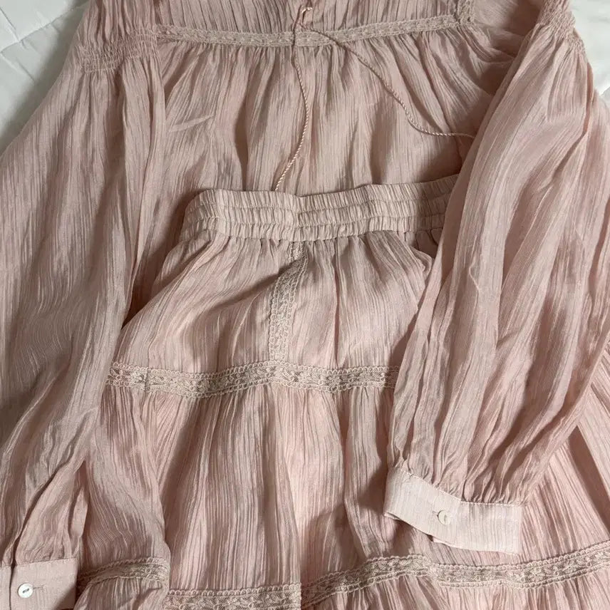 [BUNJANG] Wear Weather Pink Muhly Dress / 웨어웨더 핑크뮬리